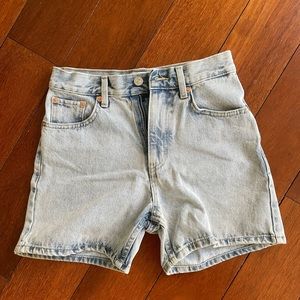 Mango straight denim short